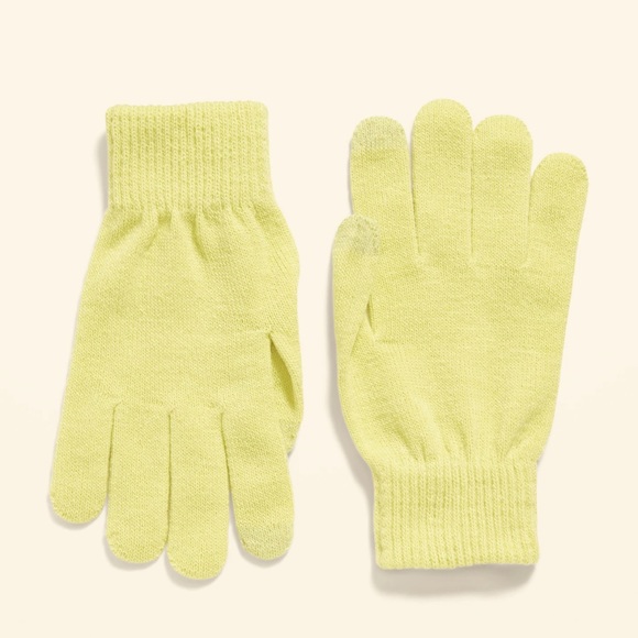 NWT OLD NAVY Text-Friendly Gloves Color: Lemon OS - Picture 1 of 1